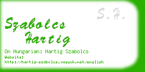 szabolcs hartig business card